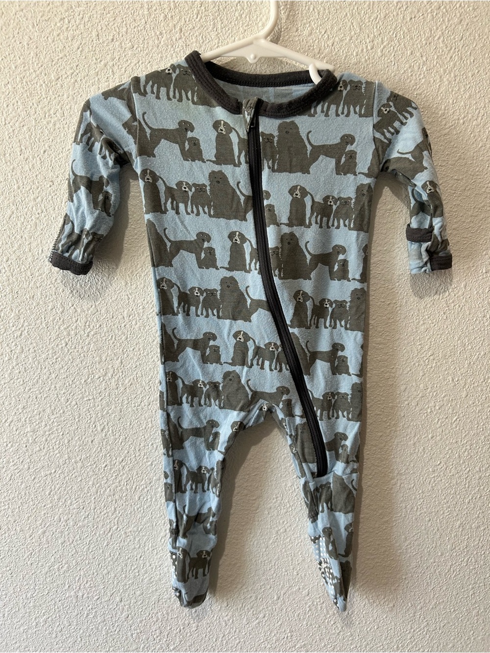 Kickee Pants Puppy Print Zippered Footie